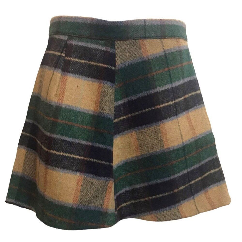 RE:NAMED Classic Plaid Mini Skirt Sz S A-Line Multicolor Retro 90s Preppy